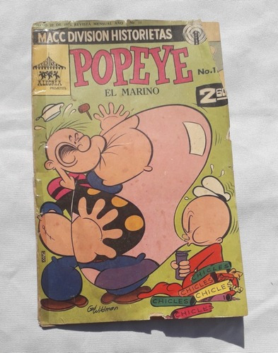 Historieta Comic * Popeye El Marino * Nº 11 Macc Deteriorad