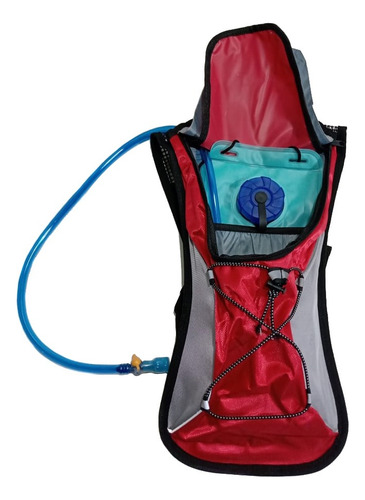 Mochila De Hidrataçao C/ Refil 2 Litros Vermelha Bike H1008 Cor Vermelho