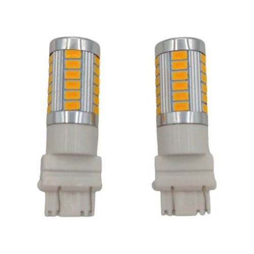 Bombillo 3157 Led Smd 33 Leds 12 Voltios Ambar