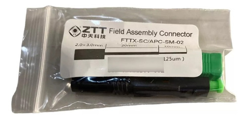 Conector Prepulido Ztt Fttx-sc-apc Sm-02 3mm 10 Pzs Optico