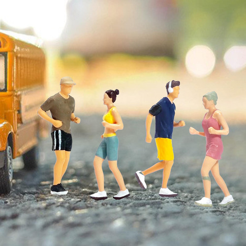 Figuras A Escala 1/87 De Resina De Personas Diy Decoración