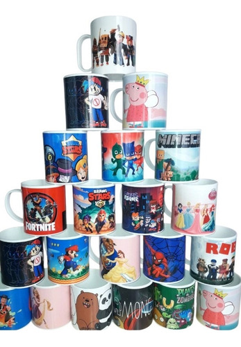 Taza De Plástico Personalizada Para Chicos - Incluye Caja Blanco Spiderman