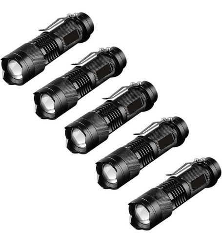 Mini Lampara Led Contra El Agua, Mxtct-005, 5 Pzs, Negro, 20