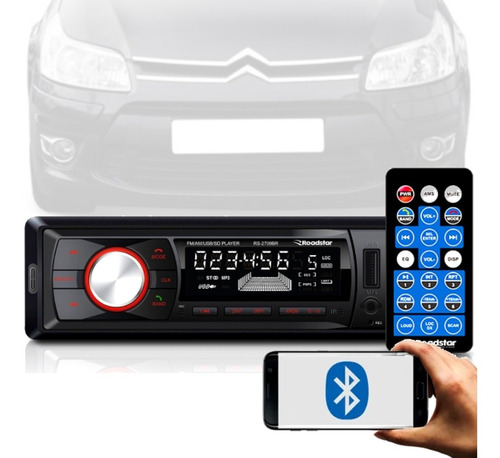 Imagem 1 de 7 de Aparelho Bluetooth/usb/aux/sd/fm Roadstar Citroen C4 Pallas