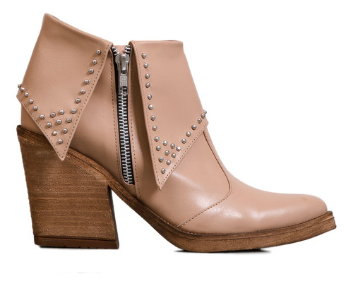 Botas Texanas Mujer Caña Doblada Taco Alto Tachas Kansas