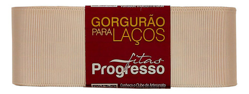 Fita De Gorgurão Laço 38mm Progresso Nº9 Com 10 Metros Cor Pérola