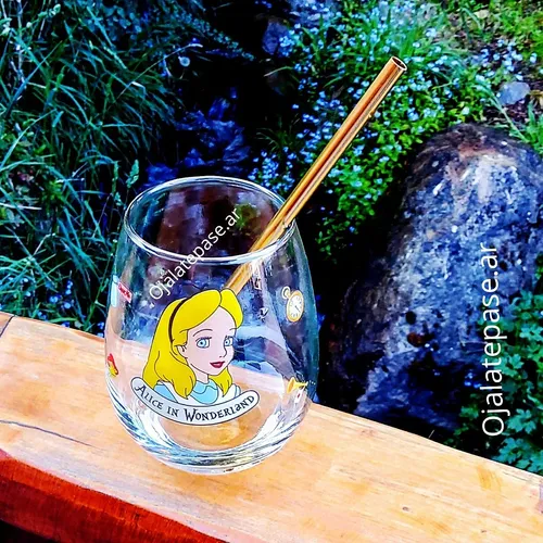 Vaso Sin Tallo Alicia En El Pais De Las Maravillas Vidrio