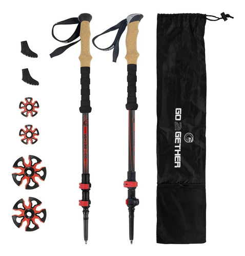 Bastones De Trekking De Fibra De Carbono G2 Telescopicos - R