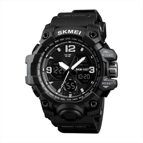 Reloj Skmei 1327 Analógico Digital Cronometro Negro Wr50m