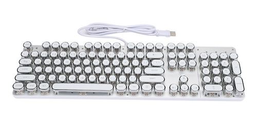 Teclado Mecánico Con Diseño Retro Redondo Fácil De Usar Ga