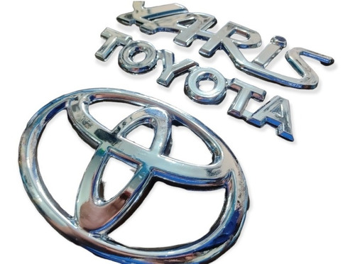 Kit Emblema Toyota Yaris Compuerta 3piezas Reemplazo Adhesiv