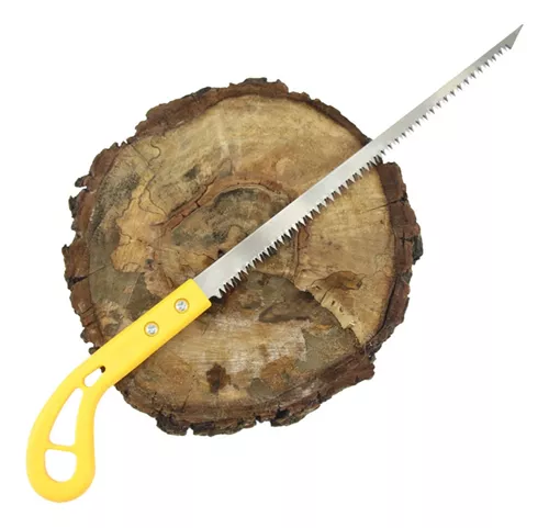 Tradineur - Sierra para podar, especial madera, hoja de 35,5 cm y mango de  metal, válida para adaptar mango extensible, serrucho