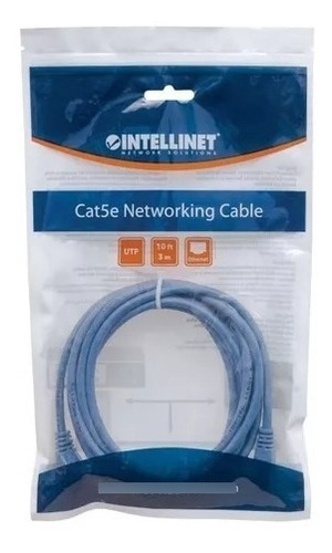 Cable De Red Patch Cord Cat 6, 1 M 342575 Intellinet Azul