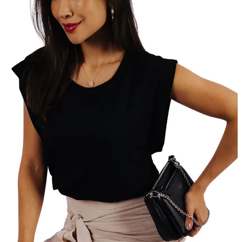 Blusa Preta Chique MercadoLivre