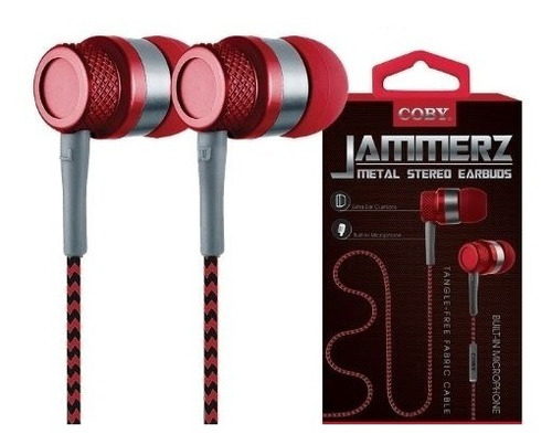 Auriculares Intrauditivos micrófono coby Rojo Diginet