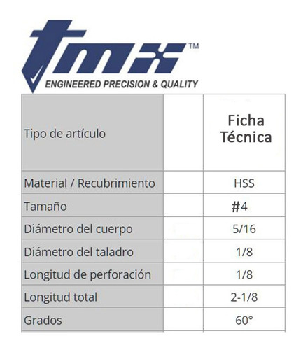 Imagen 2 de 2 de Mecha De Centrar 3.15 Mm X 8.00 Mm Hss Pack 2 Unidades