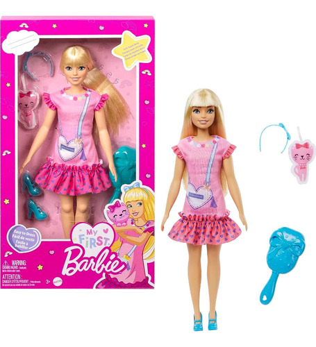 Muñeca Mi Primera Barbie Malibu Para Edad Preescolar 2m