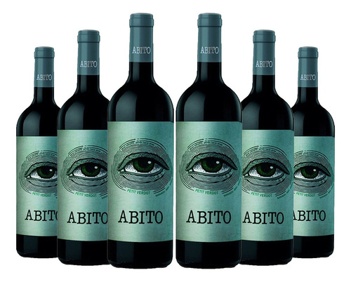 Vino Tinto Abito Petit Verdot Bebida Premium X6