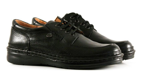 Zapatos Confort De Cuero Negro