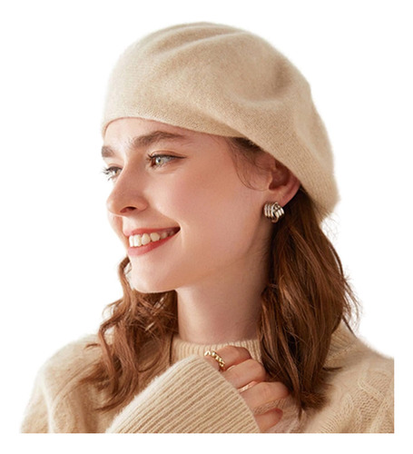 Ailaile Boinas Gorros Mujer Invierno Cálido Lana Merino Moda