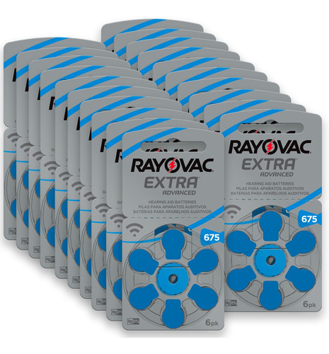 120 Baterias Auditivas 675 Pr44 Rayovac Original Phonak 