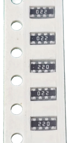 3000x Rede Resistiva 22r 8 Pinos 5% 0603*4 Smd 1,6x3,2mm