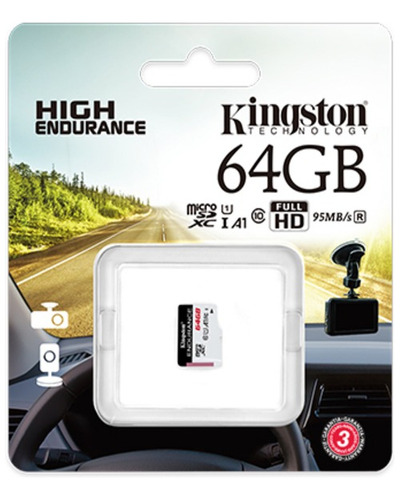 Memoria Microsd Kingston Endurance 64gb Uhs-i C10 A1 95mb/s