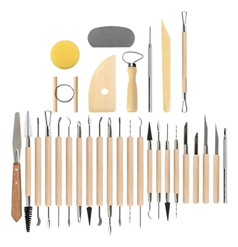 Ol Conjunto De 30 Ferramentas Para Escultura Em Cerâmica