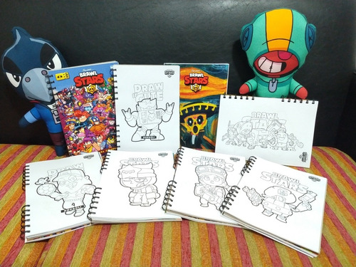 Cuaderno Brawl Stars Para Colorear Libro Para Pintar Mercado Libre - imagenes de personaje de brawl stars leon para calcar