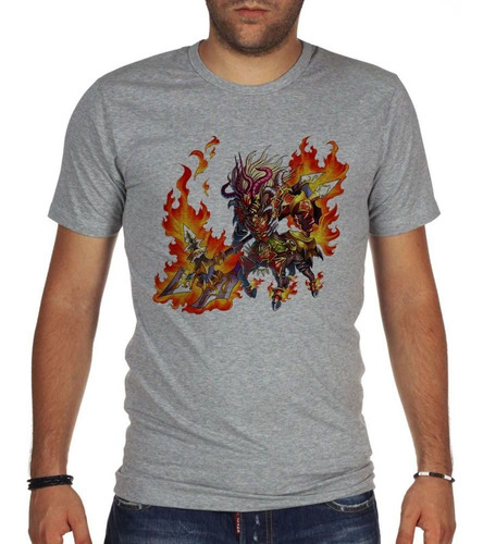 Remera De Hombre Guerrero Oriental Mitologia Fuego Arma