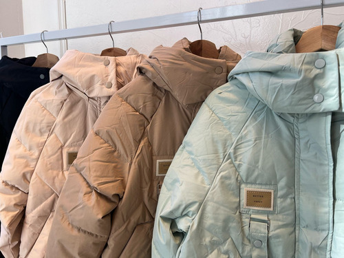 Camperón Largo Importado Puffer Impermeable Capucha Mujer