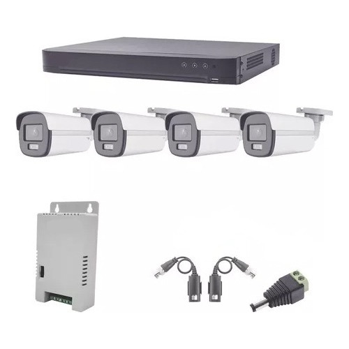 Kit Hikvision Turbohd Dvr 4 Canales  4 Cámaras Bala 