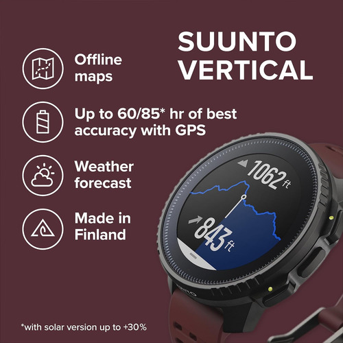 Suunto Vertical: Relógio Gps De Aventura, Ecrã Grande, Of...