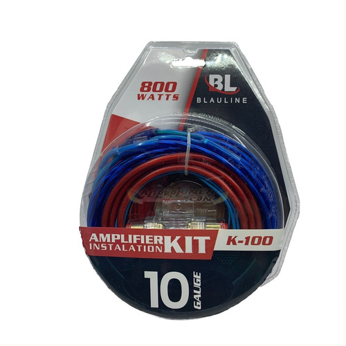 Kit De Cables Blauline K-100 10 Gauges Para Potencias 800 W