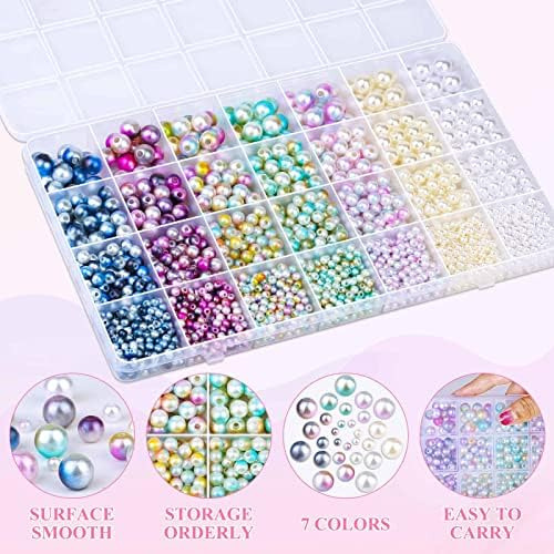 2200 Perlas Sueltas Multicolores Para Manualidades