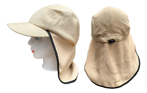 Gorra Cachucha Safari Protector Cuello Capa Viaje Sol Chavo