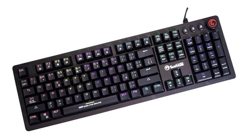 Teclado Gamer Mecanico Marvo Kg917 Rainbow Outemublue Color del teclado Negro