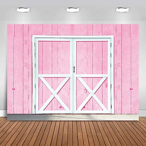 Maqtt 5x3ft Pink Barn Madera Puerta De Madera Xqwlo