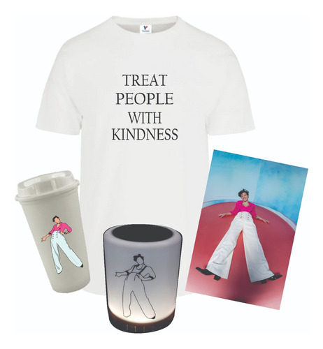 Paquete Playera, Bocina, Vaso Y Poster Harry Styles