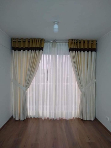 Cortinas Con Argollas  Y Barra De Acero