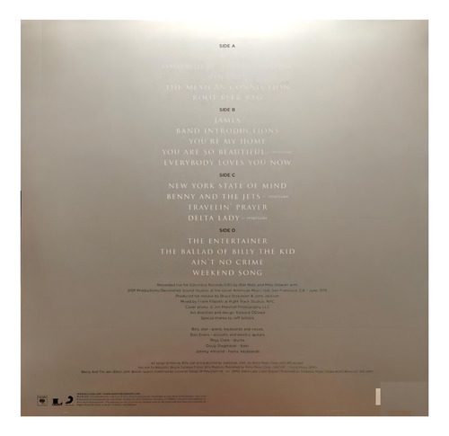 Billy Joel Live Great American Music Hall 1975 Rsd 2023 2 Lp
