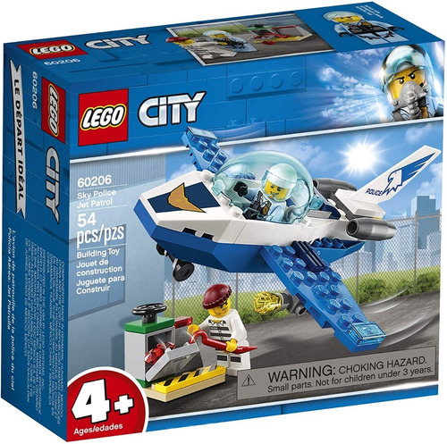 Imagen 1 de 2 de Lego Bloques Armar Policía Aérea Jet Patrol Patrulla 60206