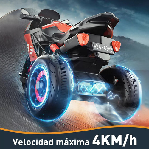 Trimoto Electrica Niño Recargable Rojo