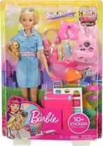 Comprar Barbie Viajera Explora Muñeca Con Cachorro +10 Accesorios