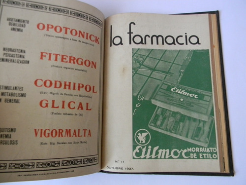 Revista La Farmacia 1936-37 Historia Publicidad 7 Números