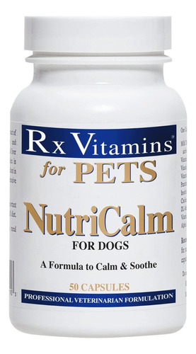 Suplemento Nutricalm Para Mascotas Rx Vitamins 50 Cápsulas