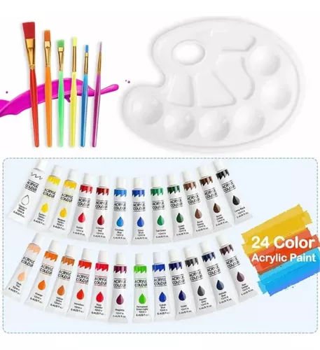 Juego de pintura y caballete para niños – Kit de pintura acrílica de 1