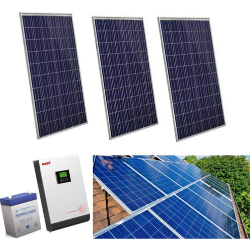 Kit Solar Off Grid Paneles Fotovoltaicos Inversor 1kw Cortes