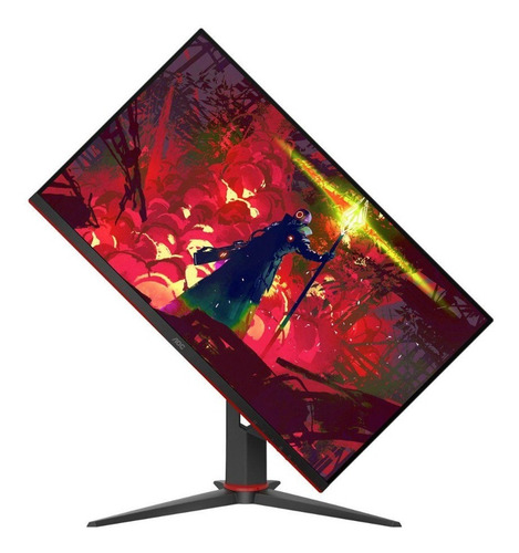 Monitor Gamer Hero Full Hd 27'' G-sync 144hz Ips 1ms Aoc Cor Preto/Vermelho 110V/220V