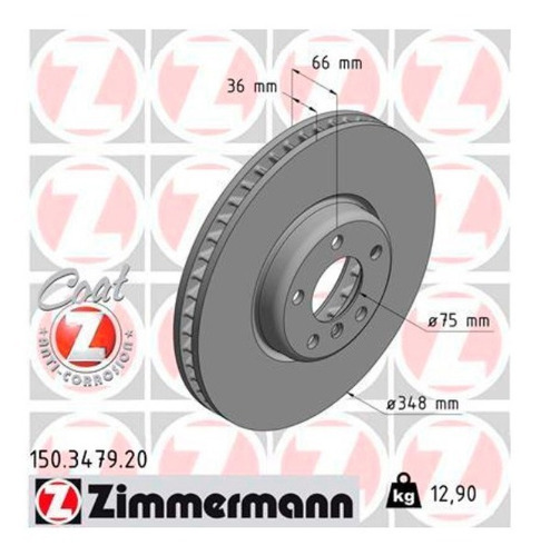 Disco De Freio Diant. Direito Bmw 535i Gt 2009-2019 (f07)